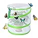 Butterfly Habitat Insect Cage, Round Pop Up Mesh Net 30 X 30 X 35CM Tall with Side and Top Windows