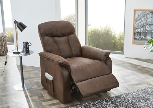 Fernsehsessel | Braun | Mikrofaser Antik | mit Liegefunktion – Bild 5