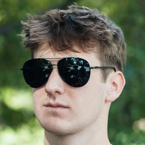 ShadyVEU Oversized Super Dark Fashion Designer Aviator Metal UV400 Mens Womens Sunglasses4