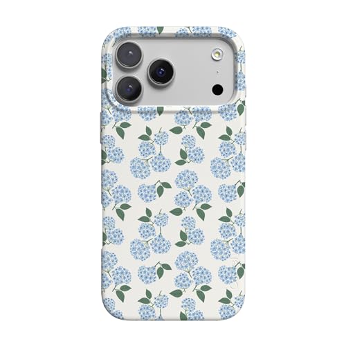 Casely iPhone 17 Pro Case | Nantucket Cottage | Blue Hydrangea | Compatible with MagSafe | Classic Ultra Slim Design