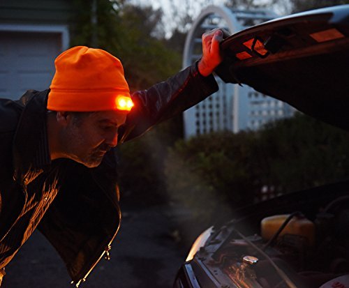 POWERCAP LED Hat Light 150 Lumens Rechargeable Fleece Beanie with Bright Built-in Headlamp Waterproof LED Warm One Size Cap (US, Alpha, One Size, Black 35/55) by Panther Vision - Image 8