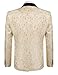 Coofandy Mens Floral Party Dress Suit Stylish Dinner Jacket Wedding Blazer One Button Tuxdeo Golden US XXL