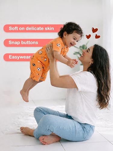 Image of Kidbea Cotton Baby Romper | Cute Printed Bodysuit Infant Kids Casual Wear