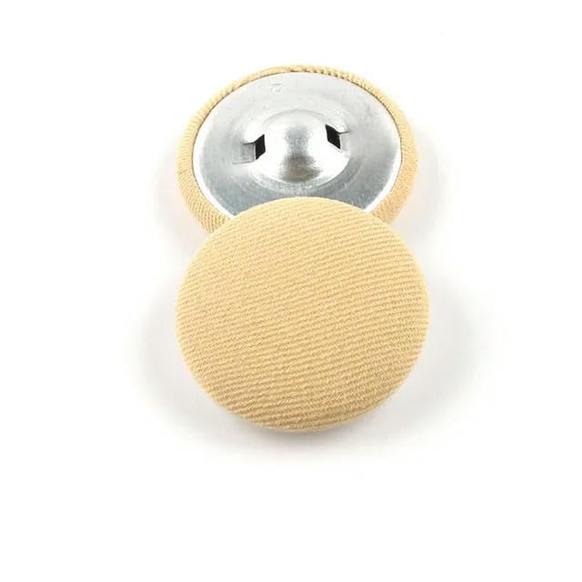 Bottoni rivestiti in tessuto con gambo in metallo, 18 mm, set da 10, ideali per cucito, progetti artigianali e fai da te, chiusura durevole ed elegante per abbigliamento e accessori