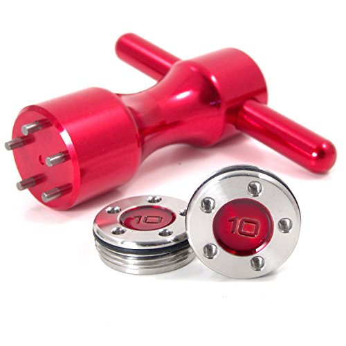 19th Hole Custom Shop 2 of 10g Red Weight for Scotty Cameron Putters with Wrench Tool (Red)