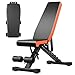 Panana Foldable Weight Bench, Adjustable Strength Training Fitness Benches, Utility Bench Incline Decline Full Body Workout Weights Bench for Home Gym