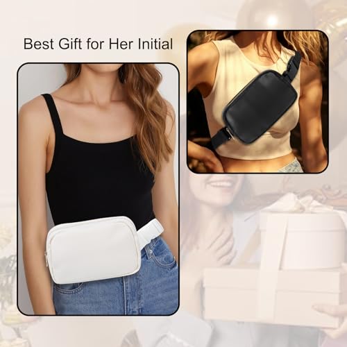 Image of VOROLO Fanny Pack For Women And Men Crossbody Bag Belt Bag PU Black