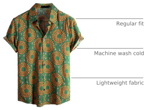 Image of VATPAVE Mens Casual Hawaiian Floral Shirts Short Sleeve Button Down Tropical Shirts Beach Summer Shirts