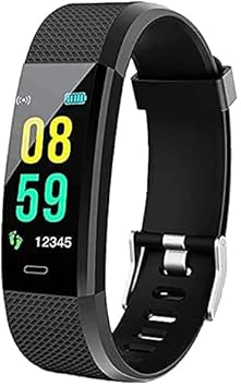 VALSH Bluetooth Fitness Band ID-115 Tracker with Heart Rate Sensor Activity Tracker (Black)