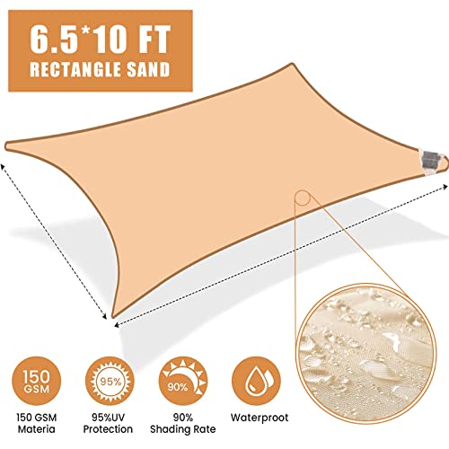Meetyr Life Led Shade Sail Waterproof 10X13Ft Built-In Led, Integrated Sunshade Sail 8 Flashing Modes 98% Uv Protection, Suitable For Yard Patio Garden Parking Lot #TOP1