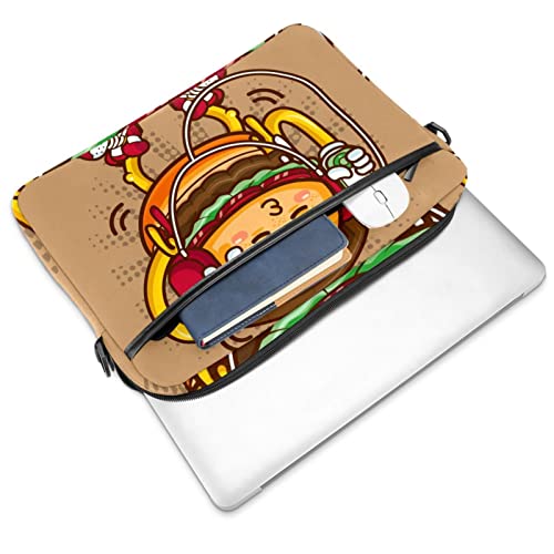 Funda para ordenador portátil de 13.3 pulgadas bolsa de hombro divertida para universidad y café 2