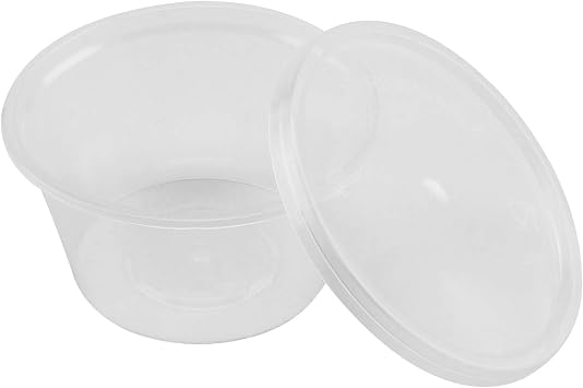 200 Pack 4oz Sauce Containers, Sauce Container with Lids Small Plastic Food Container Pots Ketchup Pots for Kitchen, Takeway Food
