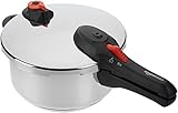 Olla a presión de acero inoxidable para cocinar deliciosas y nutritivas comidas en menos tiempo, incluye vaporera.