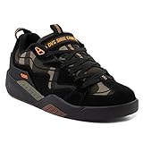 Action-Sportarten DVS Devious Skate-Schuh für Herren, Schwarz (Schwarz, Camo, Orange), 44 EU