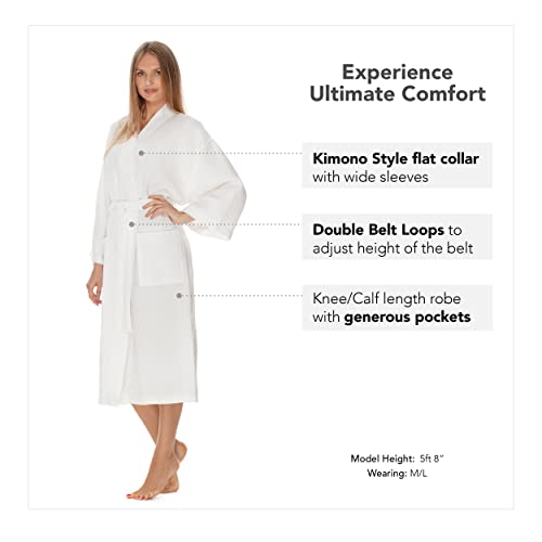 Boca Terry Women's And Men's Bathrobe, One Size #TOP4