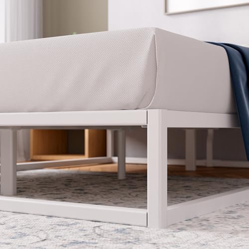 Zinus Joseph Double Bed frame - Bed 135x190 cm - 25 cm Height with Underbed storage - Metal platform bed frame with wood slat support - Black 6 Zinus Joseph Double Bed frame - Bed 135x190 cm - 25 cm Height with Underbed storage - Metal platform bed frame with wood slat support - Black - Image 6