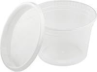 Vista 79 de Karat [24oz - 240 ct] Contenedores redondos moldeados por inyección de PP transparentes con tapas