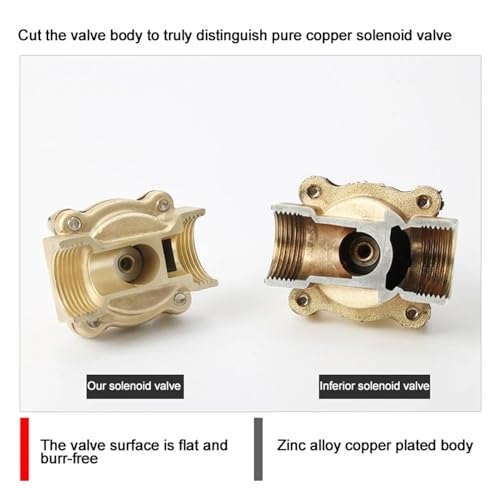 Électrovanne 3/8 laiton 120V CA normalement fermée eau