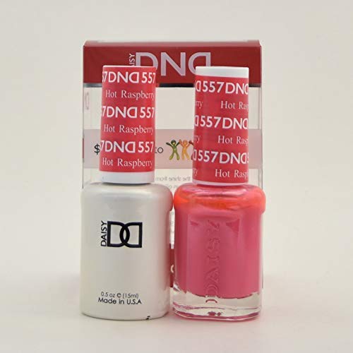 DND Daisy Duo Soak off Gel and Matching Nail Polish - 2016 Collection + Buy 2 colors get 1 FREE airbrush Stencil (557 - Hot Raspberry)
