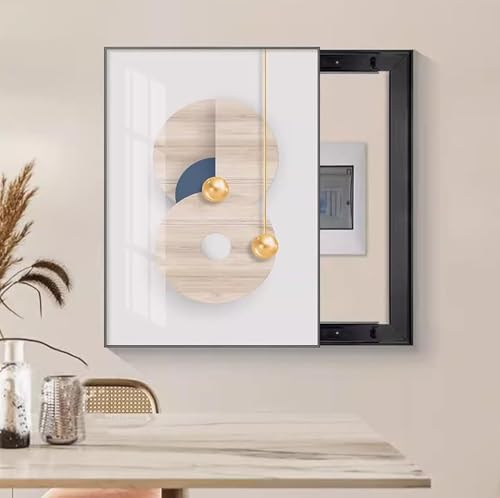 ZXFDMSWJ Meters Distribution Box Hide Paintings, Creative Removable Fuse Box Cover Cabinet, Wall Hanging Painting, Indoor Electric Meter Decorative Electric Box Cover,001,40 * 50cm