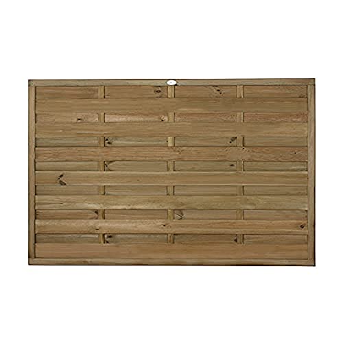 Forest Garden 1.8m x 1.2m Pressure Treated Decorative Europa Plain Fence Panel - Pack of 5