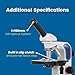Accu-Scope EXM-150-MS-DF 2-in-1 Brightfield/Darkfield Microscope - Monocular, 40-400X Magnification, Mechanical Stage, Cordless LED, Student-Proof Design for Laboratory & Home - Biological Microscope