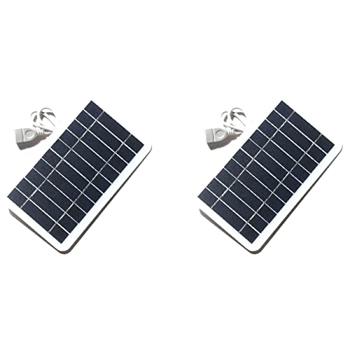 2X 5V Alta Potencia USB Panel Solar Exterior Impermeable Celdas Portátiles Batería Cargador Solar para Teléfono Móvil