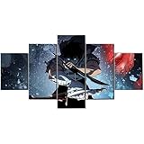 SFgFGfcghC El Viajero Solitario: Póster de Anime Song Renyu Arte de Pared Moderno Juego de 5 Piezas Decoración de Pared Colgante para Dormitorio Cuadro Enmarcado XXL 200x100cm,L