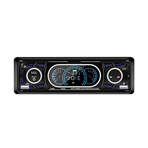 QiQi shop Ԃ̃WI1 DIN 12V Bluetooth CarXeILCDfBXvCI[gfBIFM AUX̓V[o[USB MP3 60W×4o͏oEQ (Color : Black)