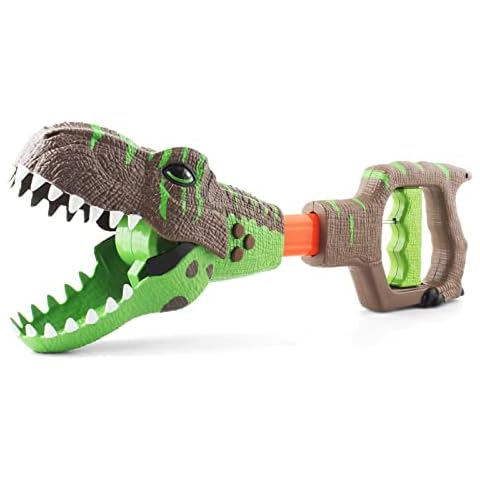 DINOBROS Dinosaur Chomper Toys for Kids with 3 Roar Sounds and Light Jurassic Dinosaurs Grabber Claw T-Rex Reacher Robot Hand Pincher Dino Snapper Cover