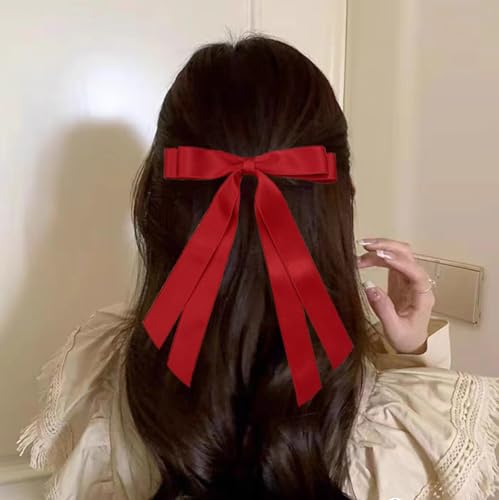 4 Pinzas de cabello con lazo de satén BetterJonny miniatura 4