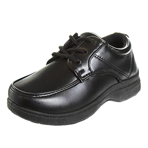 Image of French Toast Boys Shoes - Kids Oxford School Uniform Loafer Church Dress Shoes Slip-On Faux-Leather (Toddler-Big Kid) (Black)