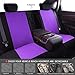 CAR PASS Line Rider Sporty Cloth Universal Fit Car Seat Cover -100% Breathable with 5mm Composite Sponge Inside,Airbag Compatible,3zipper Bench(Full Set, Black and Purple)