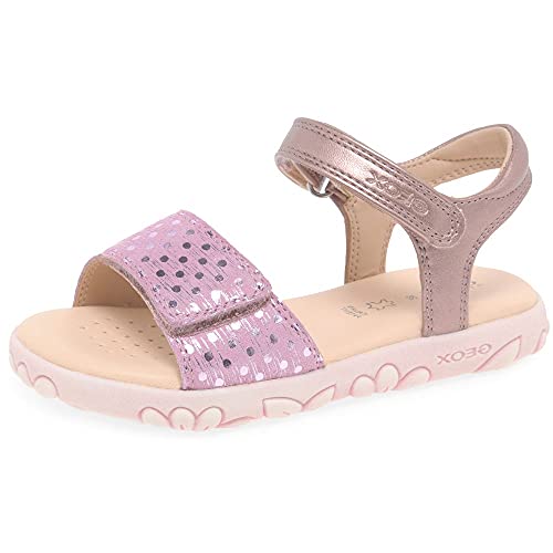 Geox J Sandal Haiti Girl, Sandalias para Niña, Rosa (Antique Rose) , 34 EU