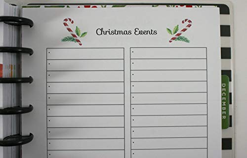 Christmas Planner Extension Pack For 9-Disc Classic Happy Planner, Christmas Organizer, Christmas Planner Insert, Happy Planner Inserts #TOP2