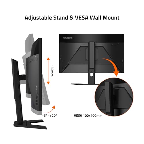 Image of GIGABYTE G27FC Advanced (27 inch 165Hz 1080P Curved Gaming Monitor, 1920 x 1080 VA 1500R Display, 1ms (MPRT) Response Time, 91% DCI-P3, FreeSync Premium, 1x Display Port 1.2, 2X HDMI 1.4)
