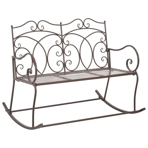 Tidyard Banco de Hierro Forjado con Mecedora