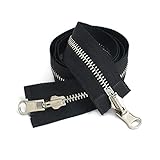 Fácil de abrir: la cremallera se tira y se desbloquea suavemente sin atascar o parar; Ideal para reparar y decorar chaquetas, abrigos, cojines, pantalones, bolsas, costura y más