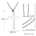 Gkmamrg Colgante de Cruz de Acero Inoxidable con Cadena de 55 cm...