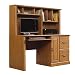Sauder Orchard Hills Computer Desk with Hutch, Carolina Oak finish