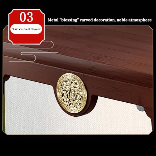 Mesa de altar para meditación y puja con cajón de almacenamiento 4