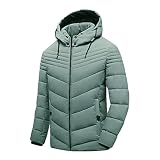 Vovotrade Herren Winterjacke Steppjacke Sportjacke Daunenjacke Puffer Jacket Kapuze Stehkragen Warm Gefüttert Gepolstert Winddicht Outdoorjacket Herren Steppjacke Winter Jacke