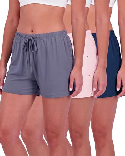 3 Pack: Women s Soft Pajama Shorts Modal Lightweight Lounge