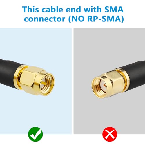 MOOKEERF KMR240 SMA Male to SMA Male Coaxial Cable 50 ohm Coax Ultra Low Loss Antenna Extension for 3G/4G/5G/LTE Network Equipment, GPS, RF Radio (4FT) by MOOKEERF - Used condition - Image 5