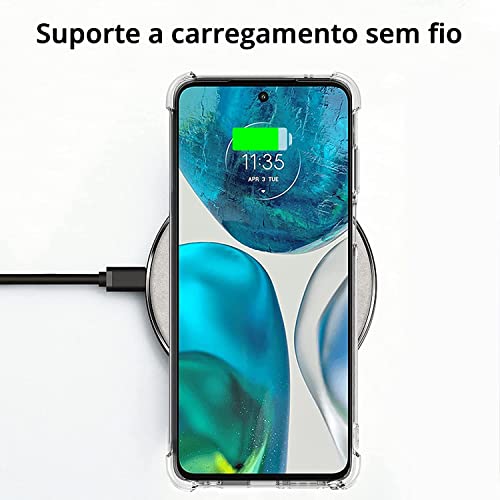 Image of Skyro Compatible with Moto G52 /G82 5G Back Case Cover | Flexible Silicon Bumper Case with Camera Protection