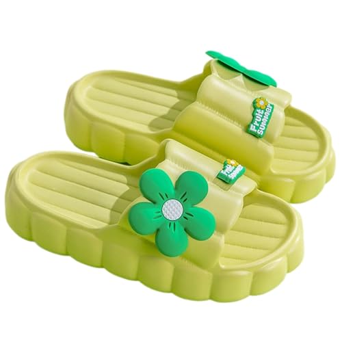 Cloud Slides for Women Cute Pink Flower Thick Sandals Bathroom Open To Slides Non-Slip Lightweight Summer Outdoor