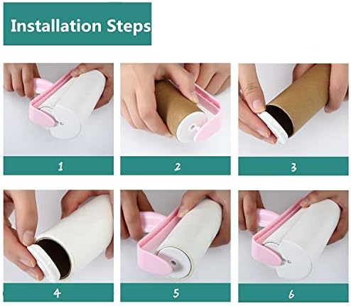 GOZAR 6 Pcs Lint Rollers Refill Large Long handled Lint Roller Lint Roller Pet Hair Roller Fluff Remover -16cm