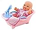 WolVolk set of 6 mini dolls for girls with cradle, high chair, walker, swing, bathtub, infant seat