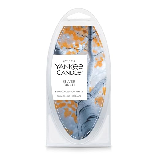 Yankee Candle Scented Wax Melts for Warmers, Fragrance Refills, Long Lasting Home Fragrance, Silver Birch 6 Count (Pack of 1)