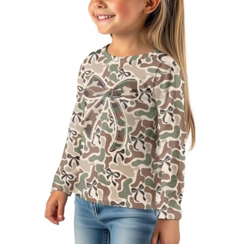 Image of WELLFLYHOM Long Sleeve T-Shirt for Boys Girls 3-16 Years Old Tee Tops Crewneck Pullover Shirts Fall Outfits